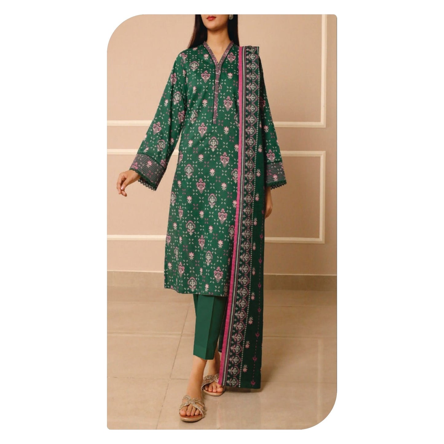 Saya Lawn Printed Unstitched 3-Piece Suit – Design 01 | Summer Collection 2026