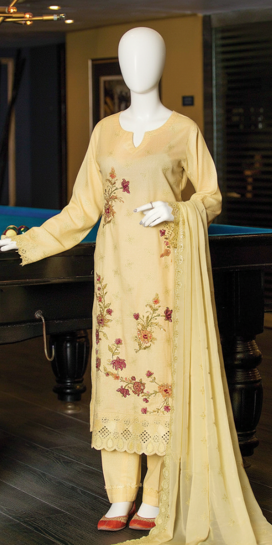 Golden Dusk Embroidered Lawn 3-Piece Suit