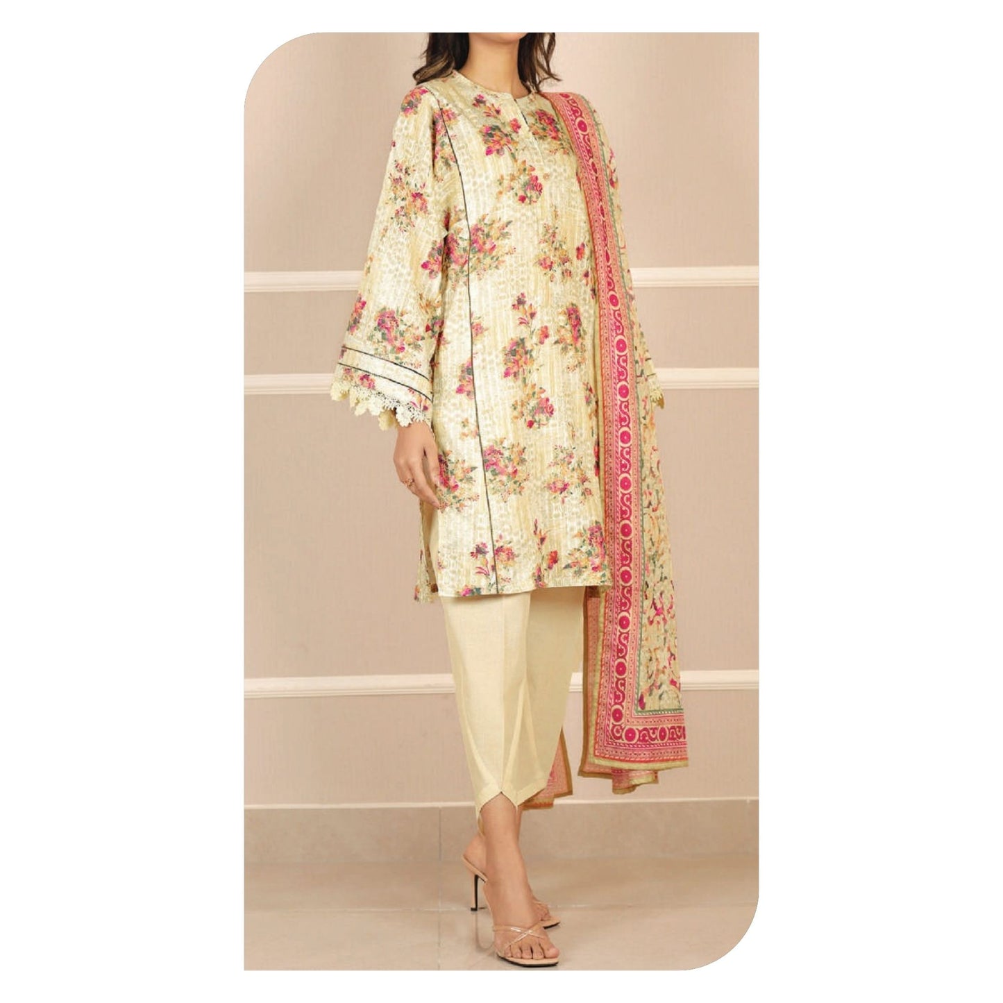 Saya Lawn Printed Unstitched 3-Piece Suit – Design 04 | Summer Collection 2026