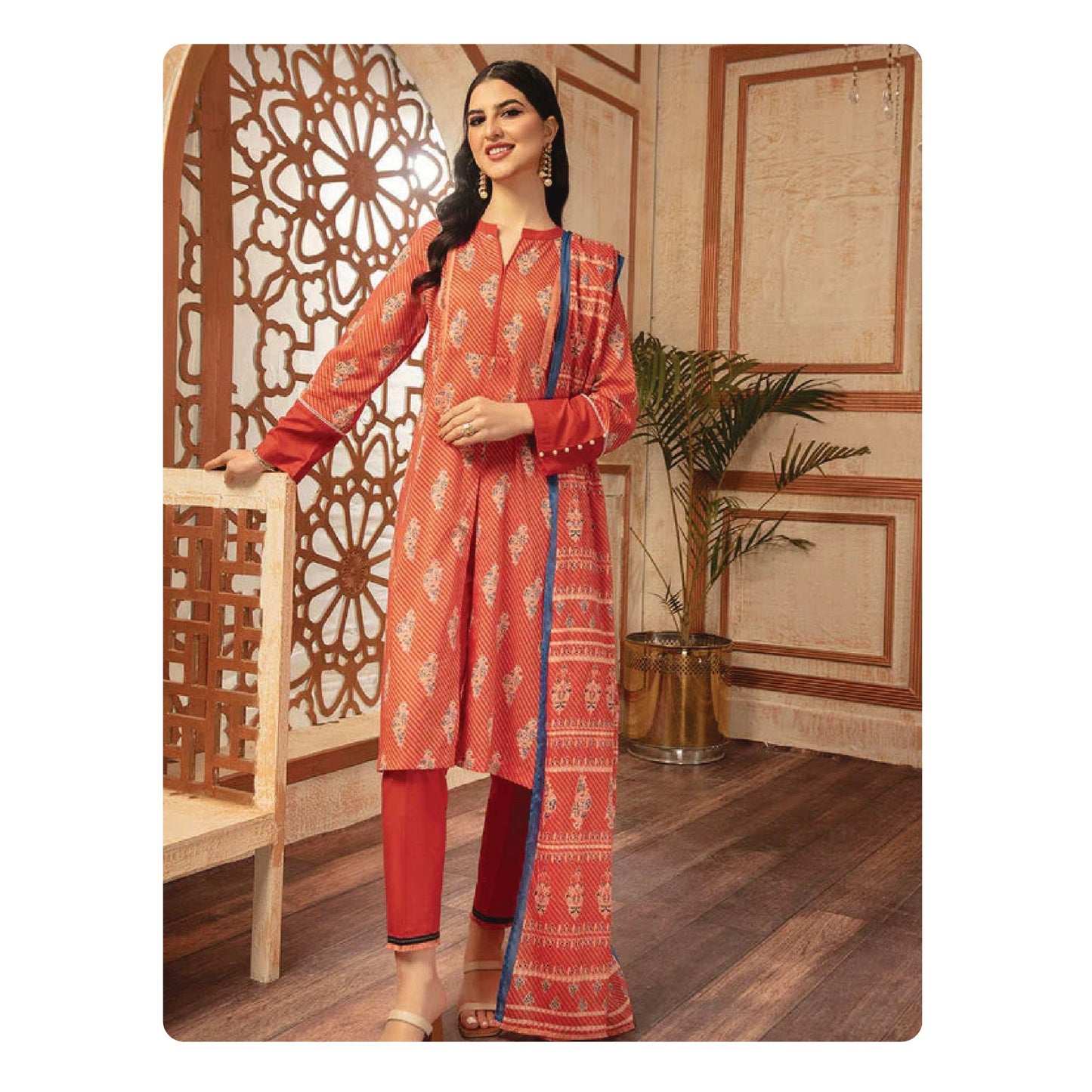Nishat Linen Printed Unstitched 3-Piece Lawn Suit – Design 06 | Vol 02 – 2026