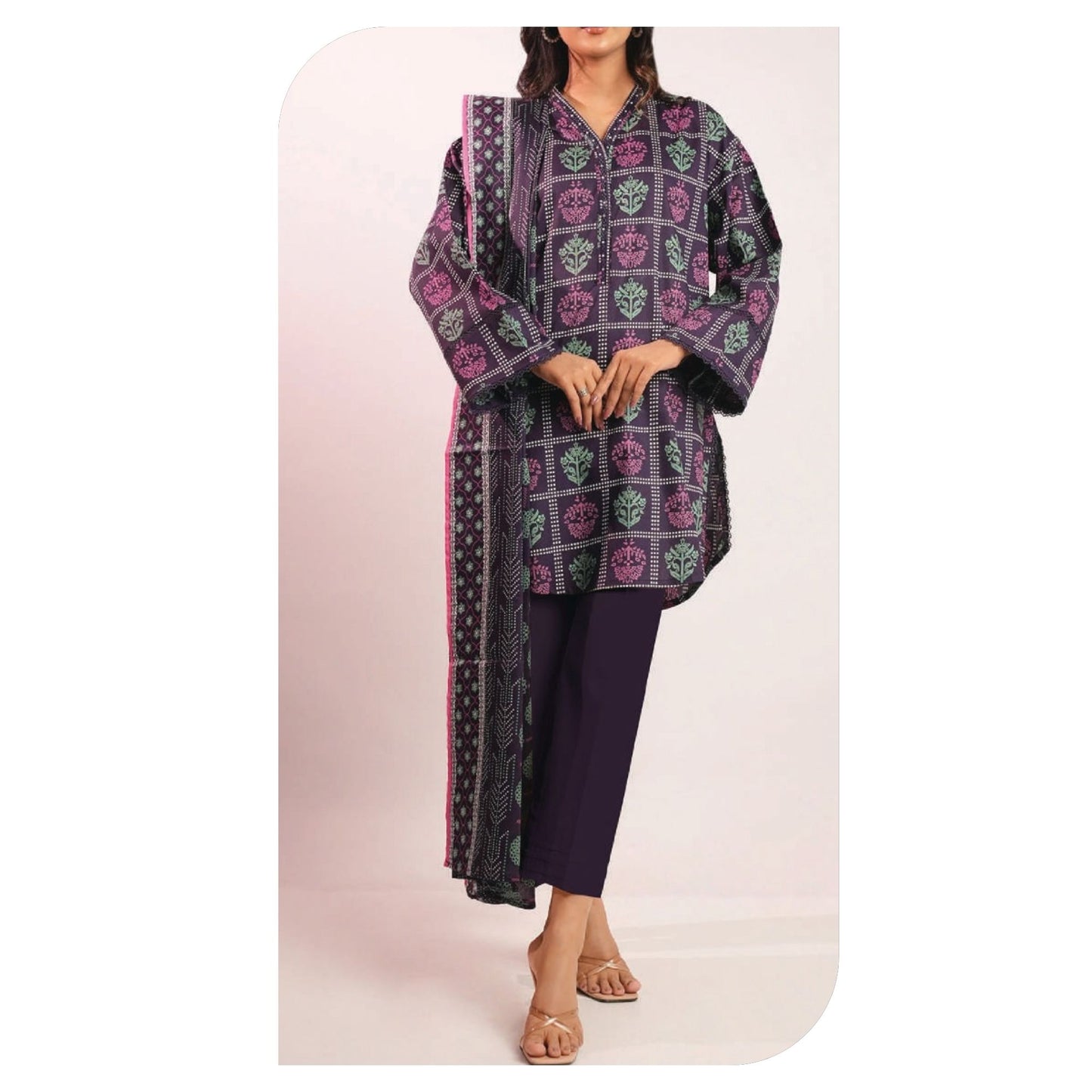 Saya Lawn Printed Unstitched 3-Piece Suit – Design 05 | Summer Collection 2026