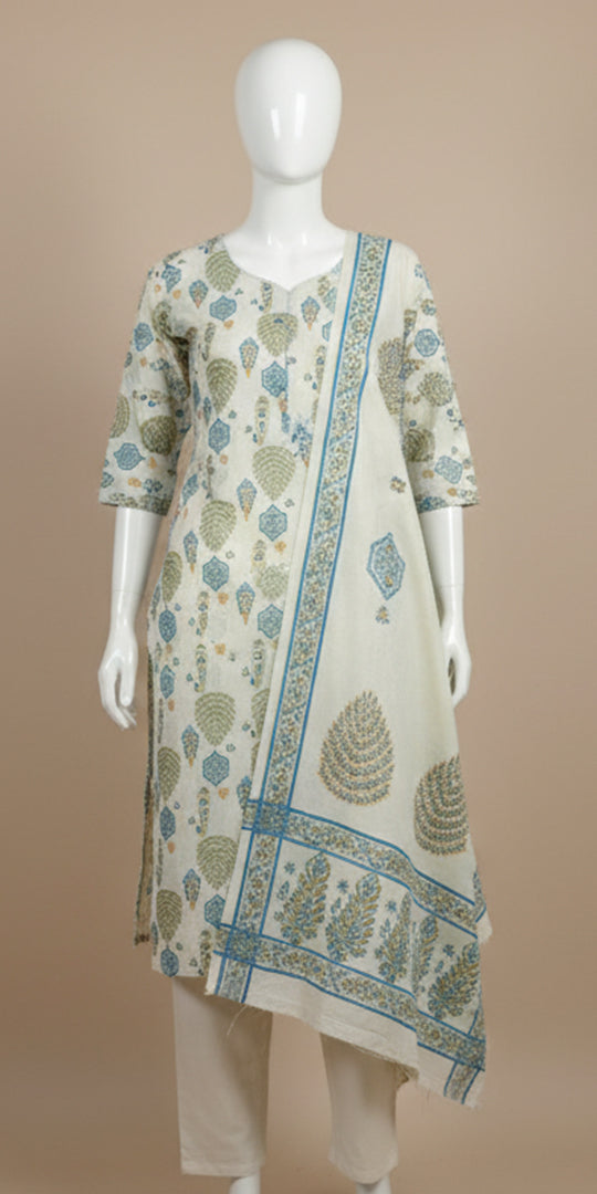 Abrasham Mother’s Collection – 3 Piece Unstitched Lawn Suit with Voile Dupatta & Cotton Trouser