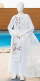 White Blossom Embroidered Lawn Suit (3-Piece Unstitched)