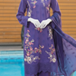 Royal Amethyst Embroidered Lawn Suit (3-Piece Unstitched)