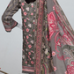 Rohab Grey Floral Embroidered Stitched 3-Piece Lawn Suit 2025 -