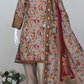 Rohab Beige Floral Embroidered Stitched 3-Piece  Suit 2025 -