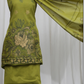 Rohab Olive Green Floral Unstitched Lawn 2025