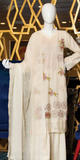 Ivory Bloom Embroidered Lawn 3-Piece Suit