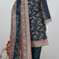 Rohab Navy Blue Floral Embroidered Unstitched 3-Piece Lawn Suit –  2025