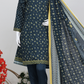 Rohab Navy Blue Floral Embroidered Unstitched 3-Piece Lawn Suit –  2025