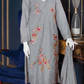 Silver Bloom Embroidered Lawn 3-Piece Suit