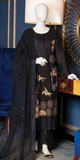 Noir Elegance Embroidered Lawn 3-Piece Suit
