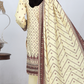 Rohab Beige Geometric Embroidered Unstitched 3-Piece Lawn Suit – 2025