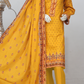 Rohab Yellow Geometric Embroidered Unstitched 3-Piece Lawn Suit – 2025