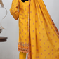 Rohab Yellow Geometric Embroidered Unstitched 3-Piece Lawn Suit – 2025
