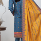 Rohab Blue Geometric Embroidered Unstitched 3-Piece Lawn Suit –  2025