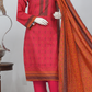 Rohab Red Geometric Embroidered Unstitched 3-Piece Lawn Suit –  2025