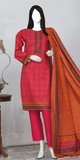 Rohab Red Geometric Embroidered Unstitched 3-Piece Lawn Suit –  2025
