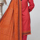 Rohab Red Geometric Embroidered Unstitched 3-Piece Lawn Suit –  2025