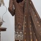Rohab Brown Geometric Embroidered Unstitched 3-Piece Lawn Suit –  2025