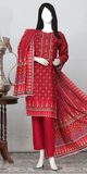 Rohab Red Geometric Embroidered Unstitched 3-Piece Lawn Suit – 2025