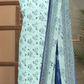 Sky Blue & Navy Floral Printed Lawn 3-Piece Unstitched Suit