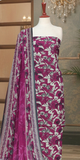 Luxury Lawn Unstitched 3-Piece – Deep Magenta Floral Elegance