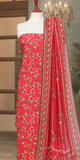 Premium Lawn Unstitched 3-Piece – Scarlet Bloom Radiance